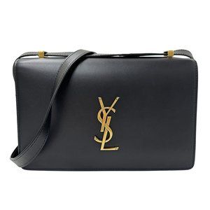 SAINT LAURENT Black Leather Shoulder Bag